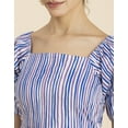 thumbnail image 5 of MoomayaWomens PrintedSquare Neck Summer Dress,Short PuffedSleeves Tiered Cotton Dress, 5 of 8