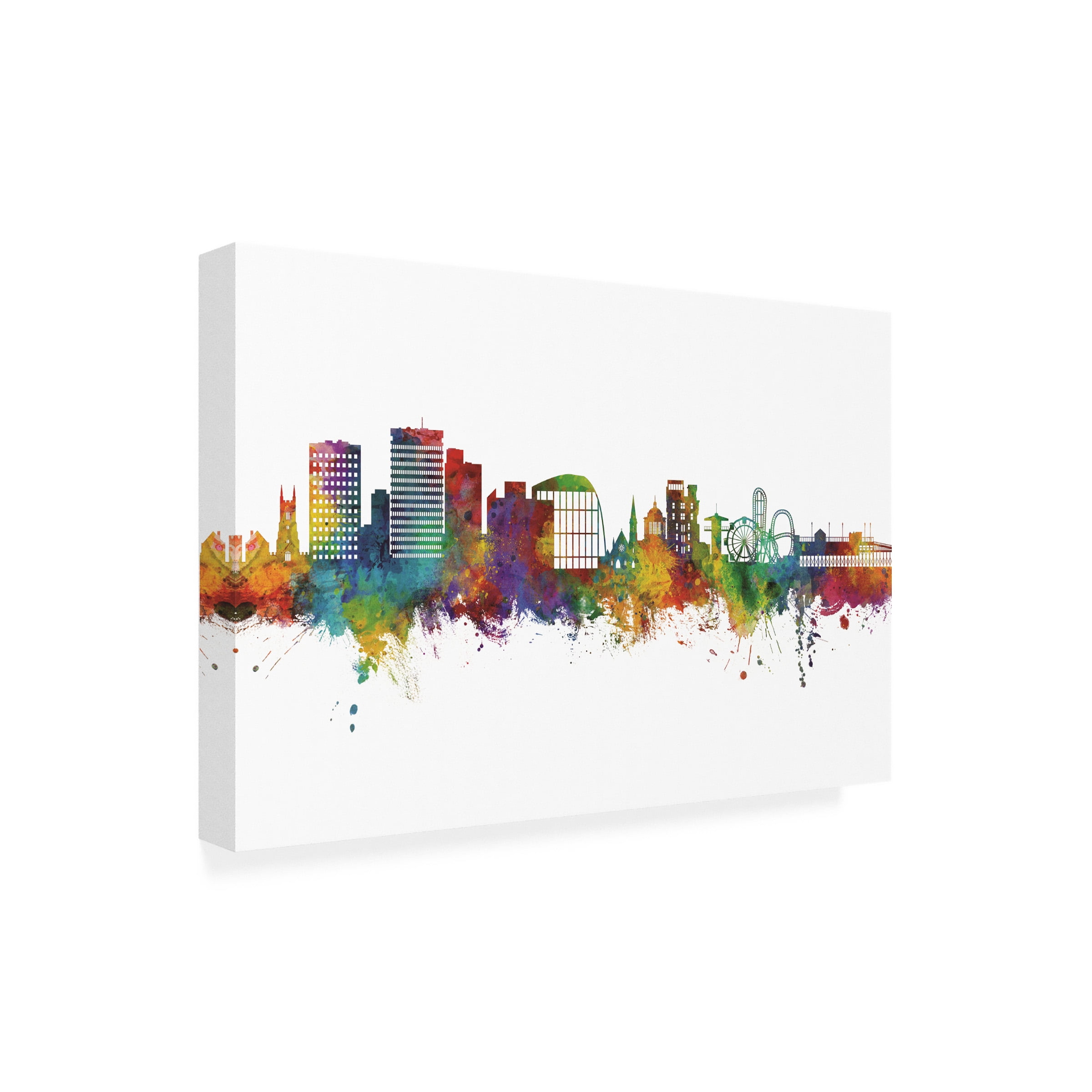 Michael Tompsett 'Southend on Sea England Skyline' Canvas Art