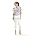 thumbnail image 3 of Blusa estampada de manga corta Roman Fashion, Juvenil, 5118 (Flor azul) azul G, 3 of 5