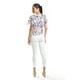 thumbnail image 3 of Blusa estampada de manga corta Roman Fashion, Juvenil, 5118 (Flor azul) azul G, 3 of 5