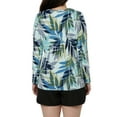 thumbnail image 2 of Hang Ten Women's Quick-dry UPF 50+ Protection Long Sleeves Front Pocket Sun Swim T-Shirt, 2 of 3