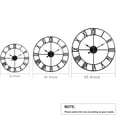 thumbnail image 4 of Reloj de pared retro de metal con números romanos de primera mano, 40 cm, negro, 4 of 9