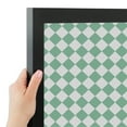 thumbnail image 4 of PinPix 28x18 Custom Cork Bulletin Board Green - White Diamond Poster Board Has a Fabric Style Canvas Finish, Framed in Green - White Diamond, by ArtToFrames (PinPix-330), 4 of 6