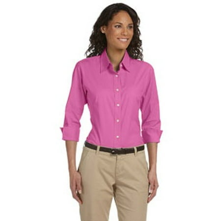 Devon & Jones Ladies' Perfect Fit™ 3/4-Sleeve Stretch Poplin Blouse