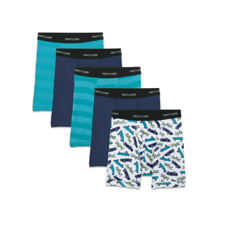 Boys' Sport Style Boxer Briefs, 5 Pack