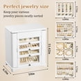 thumbnail image 3 of Bellaownia Large Jewelry Box for Women, Wooden 4-Drawer Organizer for Necklaces, Rings, Earrings, Bracelets m, Watches (White), 3 of 7