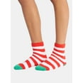 thumbnail image 4 of Peanuts Women's and Women's Plus Christmas Print Henley Sleepshirt and Plush Socks Set, 2-Piece, Sizes XS-3X, 4 of 6
