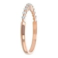 thumbnail image 2 of 14K Rose Gold Shared Prongs Semi Eternity Diamond Band Ring, 2 of 4