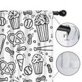 thumbnail image 4 of Blackout Kids Curtains,Black White Baseball Snacks Pattern Childrens Insulated Curtains Set Of 2,Bedroom Essentials,Toddler Room Decor 42"x54", 4 of 5