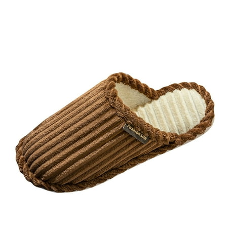 

XINSHIDE Men Slippers Autumn Winter Fashion Comfort Home Interior Warm Thick Bottom Soft Nonslip Leisure Shoes