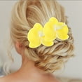 thumbnail image 2 of Ofertas Únicas 2 Pcs Clip de Pico de Pato Phalaenopsis Clips de Pelo de Perlas Falsas para Mujeres Amarillo Limón, 2 of 5