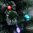 thumbnail image 4 of Nearly Natural 4ft. Snowy Pre-Lit Fiber Optic Artificial Christmas Tree, Green, 4 of 9