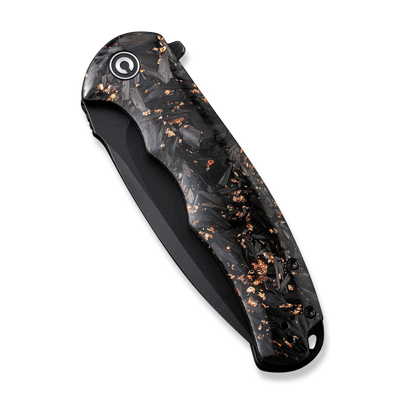CIVIVI Praxis Pocket Knife 3.75" 9Cr18mov Blade Copper Carbon Fiber Shred Handle C803I