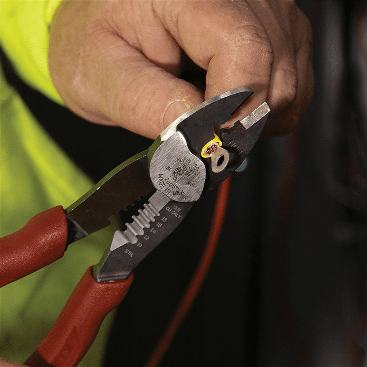 Klein Tools Forged Steel Wire Crimper, Cutter, Stripper