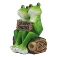 thumbnail image 2 of Ebros Romantic Lover Frog Wedding Couple Sitting On Log Figurine Collectible Eternal Happiness Sculpture Bridal Anniversary Gift, 2 of 4