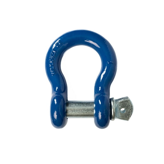 1" Blue D Ring Bow Shackle Galvanized Pin Clevis Jeep Towing 8.5Ton 18500lb