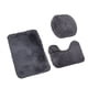 thumbnail image 1 of Advancent 3 pack/lote alfombra de baño suave y segura de secado rápido buena sensación de paso fondo antideslizante sin daños Juegos de accesorios de baño gris oscuro, 1 of 6