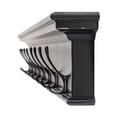 thumbnail image 4 of Home Wall Decorative Antique Brass Hardware 8 Hook Coat Rack, Black, 4 of 7