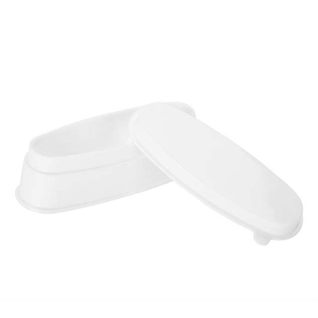 Bandeja de polvo para inmersión de uñas blanca portátil, molde para manicura, contenedor para uñas