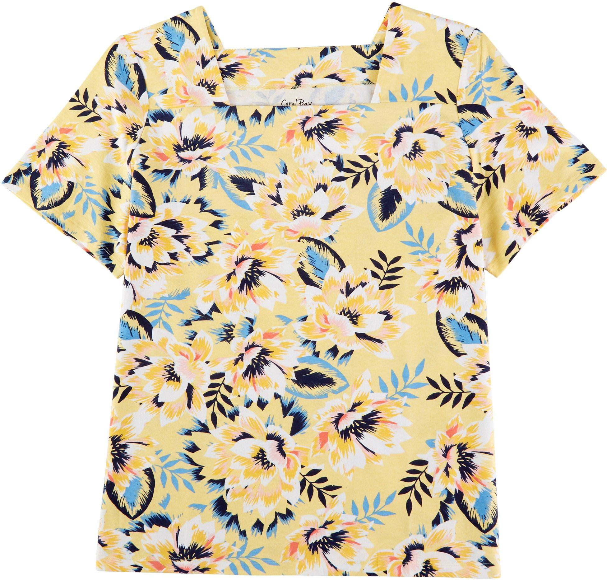 NEW  M&S COLLECTION IVORY BLUE YELLOW FLORAL BLOUSE TOP SIZE 12-18