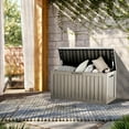 thumbnail image 2 of Decksplore 80 Gallon Lockable Resin Deck Box, Waterproof & Outdoor Storage Box for Outdoor Cushion Storage and Outdoor Delivery Storage Coffee, 2 of 13