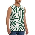 thumbnail image 2 of Zufioo Palm Branch With Leaves Men's Tank Top,Men's Sleeveless Muscle Shirts,Basic Sleeveless T Shirts Casual Active Hipster Tank Top,Moisture Wicking Odor Protection-Medium, 2 of 7