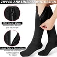 thumbnail image 4 of Ailaka 20-30mmHg Zipper Compression Socks for Men Women – Close Toe Knee High Medical Zip Up Socks for Varicose Veins, Edema, Post-Surgery, Pregnancy, Nurse (1 Pair), 4 of 8