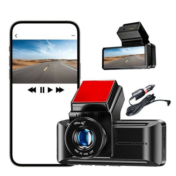 TopLLC 1600P Car Mounted High-definition 170 Degree Wide-angle WIFI Mobile Connectivity Night Vision 3-inch High-definition Display Screen Driving Recorder Driving recorder