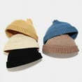 thumbnail image 3 of CoCopeanut Topi Rajut Uniseks untuk Wanita Topi Beanie Hitam Topi Pria Musim Dingin Beanie Wanita untuk Wanita Topi Tengkorak Topi Padat Topi Tebal Rajutan, 3 of 6