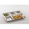 thumbnail image 4 of Silver Stainless Steel Sandwich Tray Set, 5 Pieces, Microwave Safe | Set Of 5 Individual Trays In 1 - Pack Of 5, 4 of 4