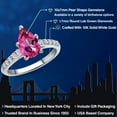 thumbnail image 2 of Gem Stone King 10K White Gold Pure Pink Mystic Topaz and Lab Grown Diamond Engagement Ring for Women | 2.56 Cttw | Pear Shape 10X7MM | Gemstone November Birthstone | Size 7, 2 of 6