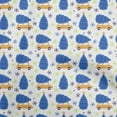 thumbnail image 1 of oneOone Viscose Chiffon Blue Fabric Tree Sewing Craft Projects Fabric Prints By Yard 42 Inch Wide, 1 of 6