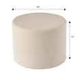 thumbnail image 6 of Better Homes & Gardens 20" Round Outdoor Pouf Ottoman, 1-Piece, Cream Boucle, 6 of 7