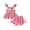 Pink, variant on YWIYIUD Toddler Girl Clothes Baby Summer Outfit 3D Floral Flying Sleeve Ruffle Tank Tops Matching Cute Bow Shorts Outfits Set InfantClothing Set Baby Girl Clothes Gift Yellow 6-9 Months