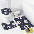 thumbnail image 2 of GZHJMY Bathroom Mat set of 3， Seamless Pattern with Cute Cartoon Panda 3 Pieces Bath Mats Set for Bathroom, Vintage Style Non-Slip Washable Cover Floor Rug Decorations for Kitchen Bathroom Bedroom, 2 of 6