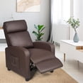 thumbnail image 4 of Giantex Massage Recliner Chair, Ergonomic Adjustable Single Sofa with Padded Seat, Backrest, Footrest, Reclining Sofa with Remote Control, Modern Massage Recliner for Living Room, Office (Coffee), 4 of 10