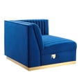 thumbnail image 3 of Modway Sanguine Velvet Modular Sectional Sofa Loveseat in Navy, 3 of 5