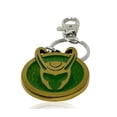 thumbnail image 1 of Marvel Studios Officially Licensed: Loki Helmet Symbol Keychain, Stainless Steel - 3.5 cm x 4 cm, 1 of 7