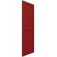 thumbnail image 2 of Ekena Millwork 18"W x 46"H True Fit PVC Two Panel Chevron Modern Style Fixed Mount Shutters, Fire Red (Per Pair - Hardware Not Included), 2 of 9