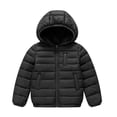 thumbnail image 6 of BXJX Boys Hooded Puffer Jackets, Fall Winter Long Sleeve Warm Full Zip Outerwear with Pockets Black Size 9-10 T, 6 of 6