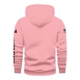 thumbnail image 4 of Men's Loose Fit Print Hooded Sweatshirt, USA UNITED STATES Flag Graphic Oversized Casual Fleece Pullover,Pink,L, 4 of 4