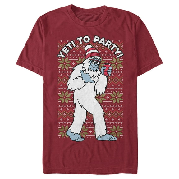 Men's Lost Gods Yeti to Party Graphic Tee Cardinal 3X Large