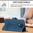 thumbnail image 3 of For Moto E7 Wallet Phone Case Durable PU Leather Flip Cover-Blue, 3 of 3