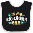 thumbnail image 3 of Inktastic In My Big Cousin Era Retro with Flowers Girls Baby Bib, 3 of 4