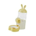 thumbnail image 1 of Dispensador de agua para mascotas, bebedero colgante, práctico, con bordes lisos, portátil, comedero automático para pollos y ratones. amarillo, 1 of 10