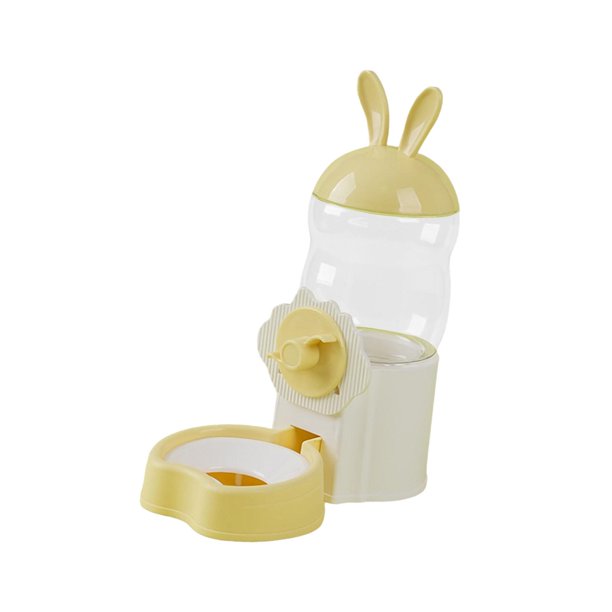 Dispensador de agua para perros y gatos, fuente de agua de 800 ml, ligero, para mascotas amarillo