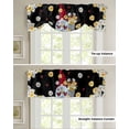 thumbnail image 4 of Tie Up Valance Curtain for Kitchen, Rural Gnome Daisy Sunflowers Rod Pocket Short Curtains Adjustable Tie-Up Shade Valances, Farm Animal Ladybug Window Treatment for Bathroom Living Room Bedroom, 4 of 7