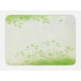 thumbnail image 1 of Forest Bath Mat, Fresh Foliage Design with Pastel Colored Leaves Botanic Environment Eco Purity Image, Non-Slip Plush Mat Bathroom Kitchen Laundry Room Decor, 29.5 X 17.5 Inches, Soft Green, Ambesonne, 1 of 2