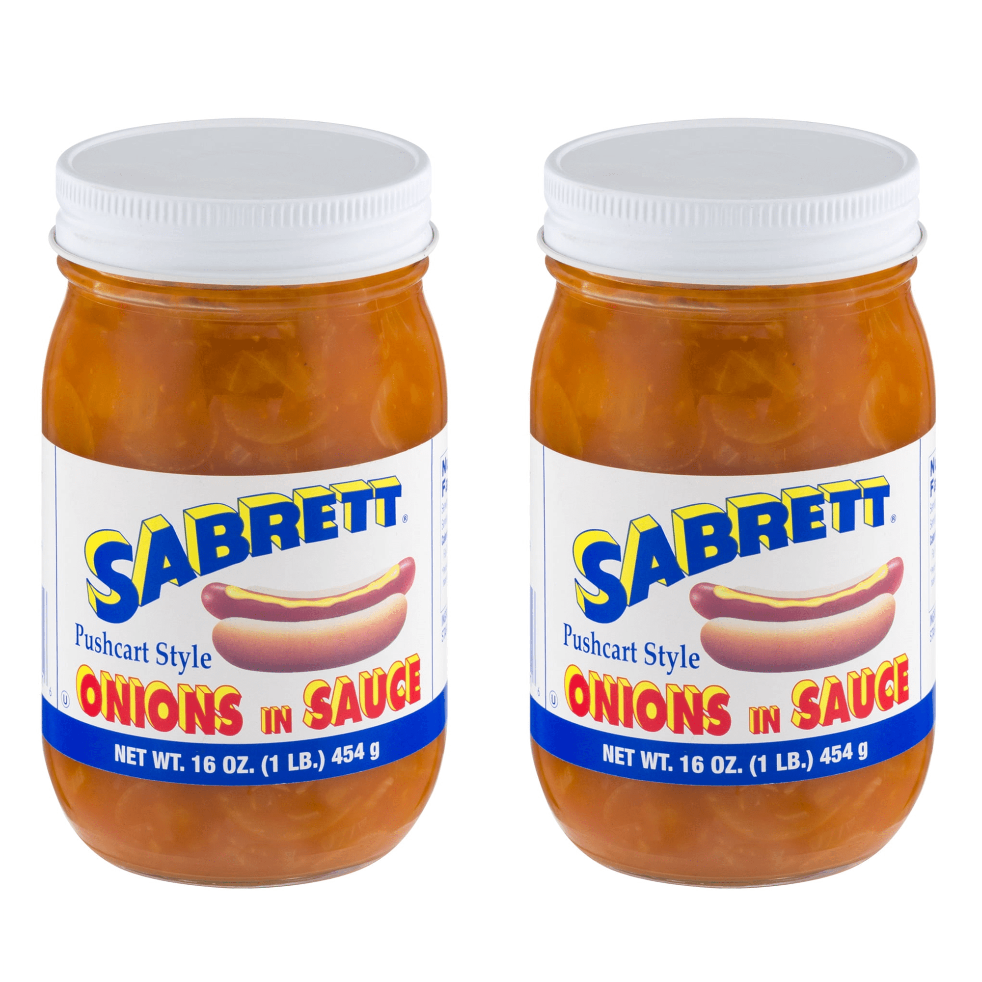 (2 pack) Sabrett Gluten-Free Pushcart Style Onions in Sauce 16 oz Jar