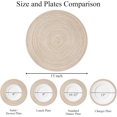 thumbnail image 5 of Round Braided Placemats Set of 4 Round Table Mats for Dining Tables 15 inch Washable Kitchen Table Place Mats Indoor (Beige, 4), 5 of 9